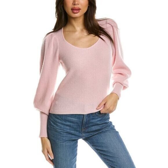 EUC Design History Women's Sz M Sweetheart Cashmere Sweater‎ in Light Pink - Picture 1 of 12